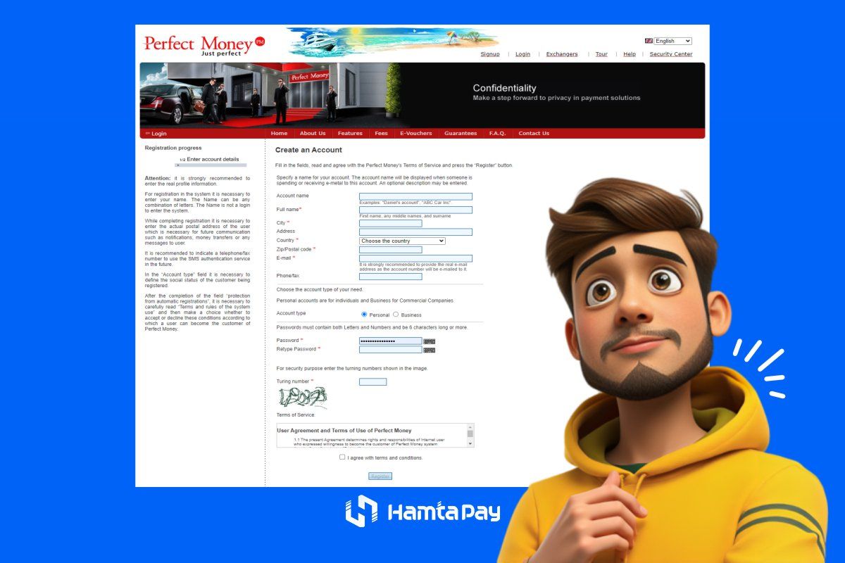 آموزش ثبتنام و شارژ حساب در پرفکت مانی